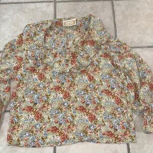 VTG Bonjour floral blouse